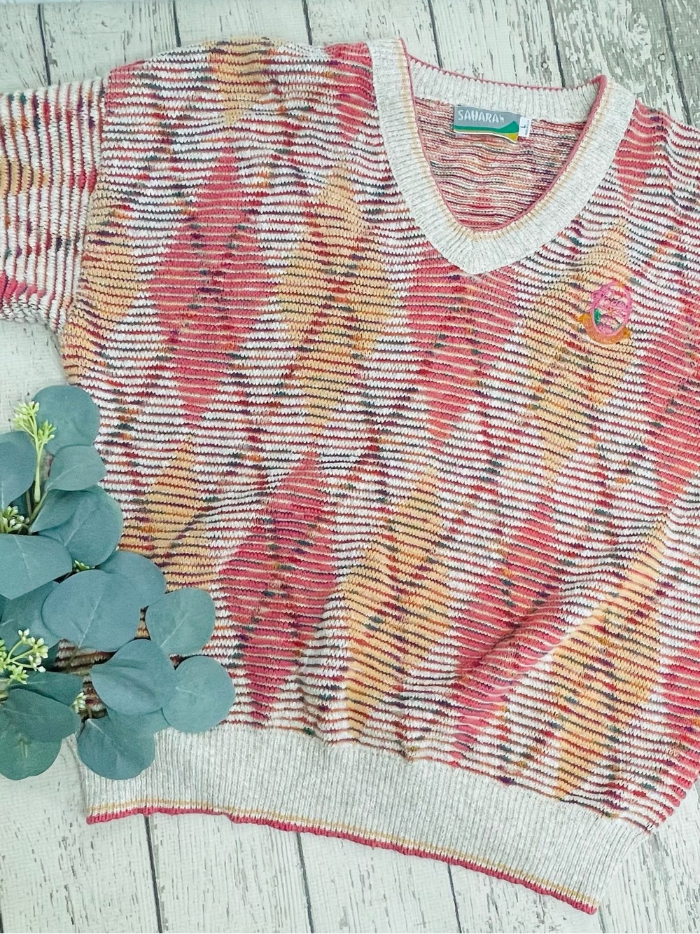 Vintage Sahara Multicolor Lodge Long Sleeve Sweater